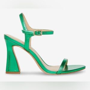 Madden Girl Metallic Green High Heeled Sandals - Size 6.5